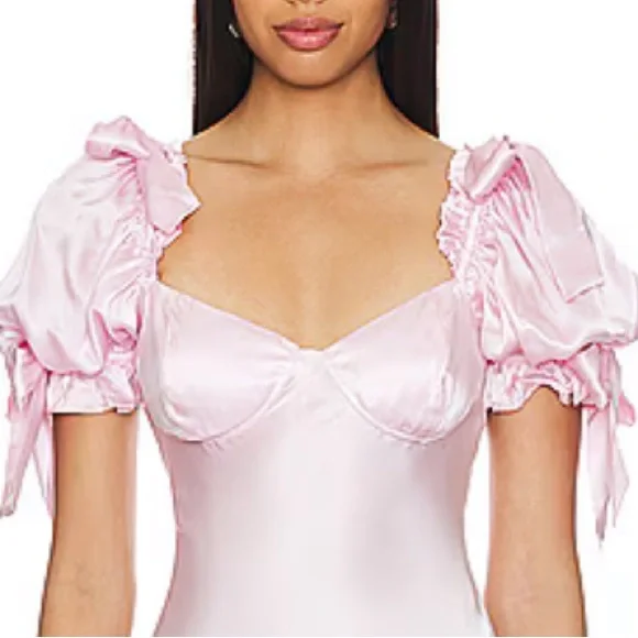 NWT SELKIE The Baby Soft Poet Slip Dress Size 5X Revolve Silk Revolve Baby Pink NWT SELKIE The Baby Soft Poet Slip Dress Size 5X Revolve Silk Revolve Baby Pink